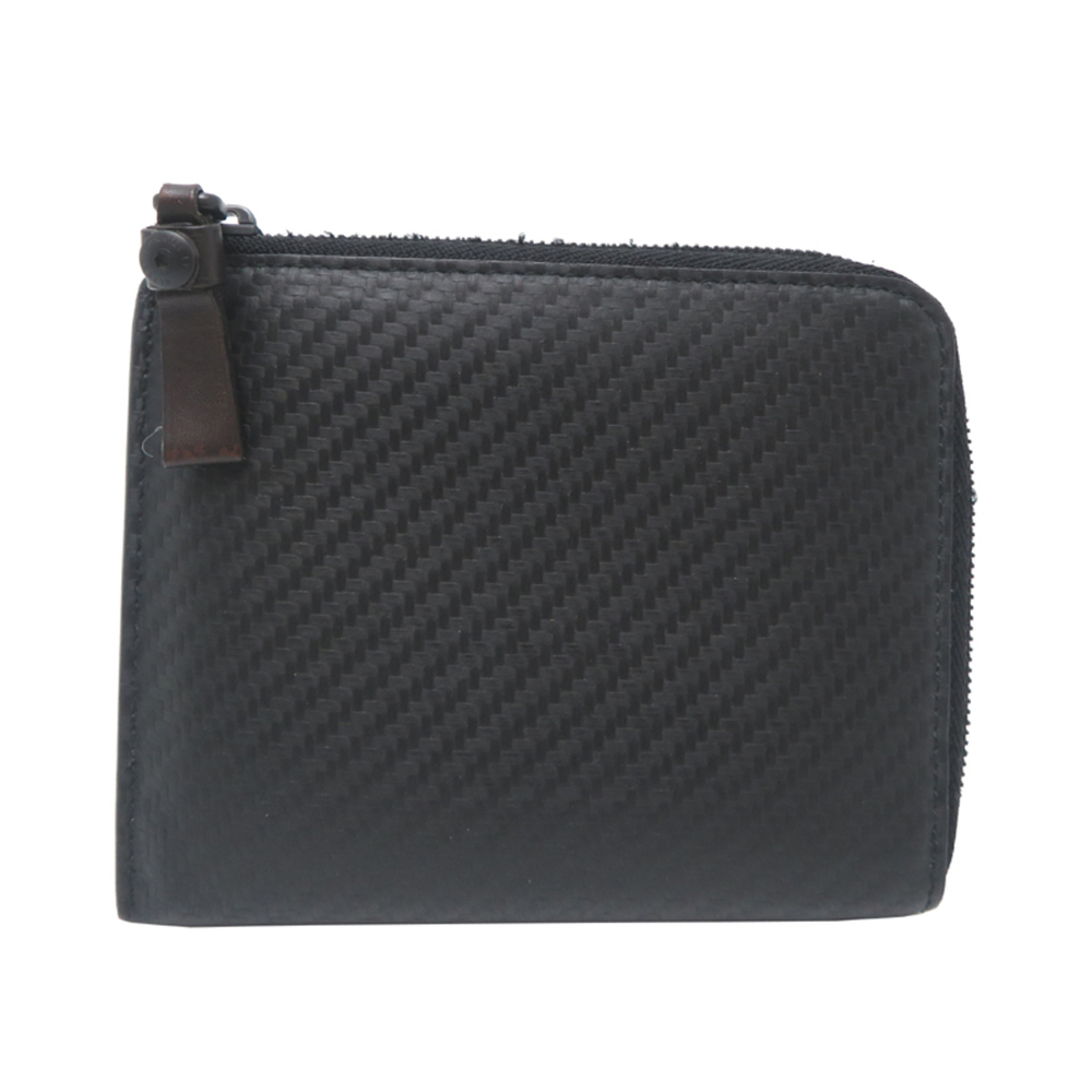 Dunhill L-shaped zipper compact wallet for women and men, L2X512A, carbon-pro...